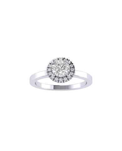 Round Halo engagement ring 5.1mm