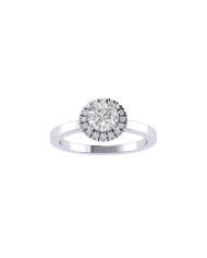 Round Halo engagement ring 5.1mm