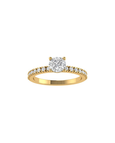 Round Pavè engagement ring 5.1mm
