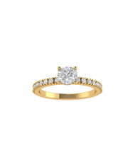 Cushion Pavè engagement ring 7.1mm
