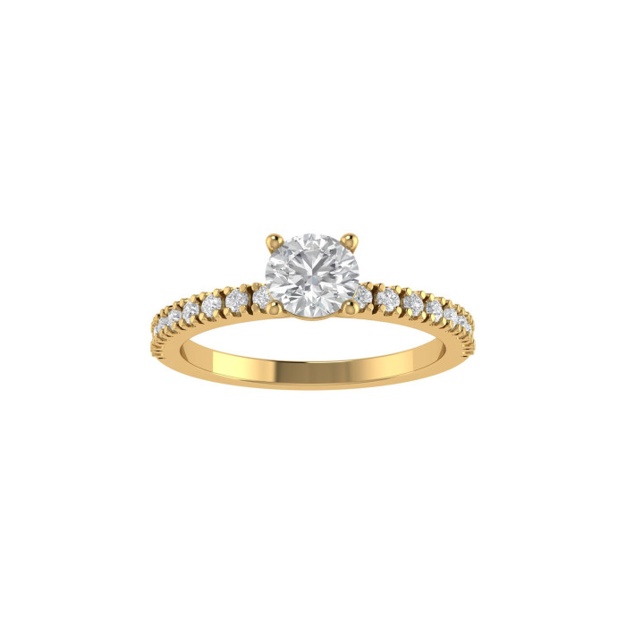 Round Pavè engagement ring 5.1mm