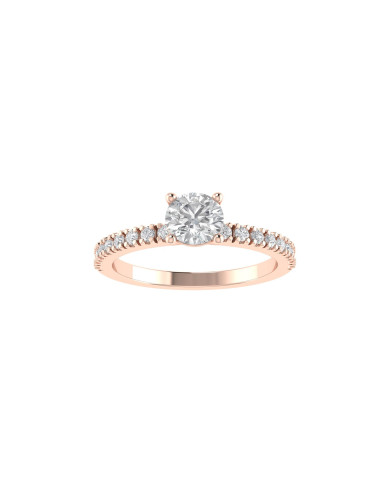 Round Pavè engagement ring 5.1mm