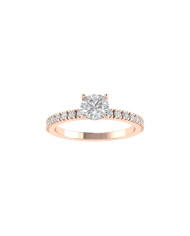 Round Pavè engagement ring 5.1mm