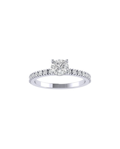 Round Pavè engagement ring 5.1mm