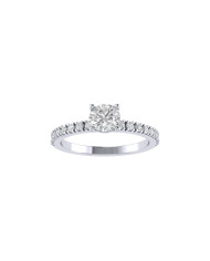Round Pavè engagement ring 5.1mm