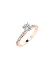Round Pavè engagement ring 5.1mm