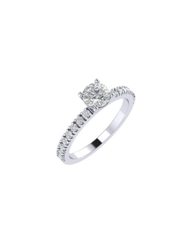 Round Pavè engagement ring 5.1mm