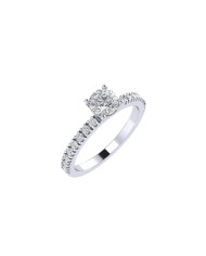 Round Pavè engagement ring 5.1mm