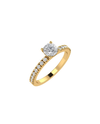 Round Pavè engagement ring 5.1mm