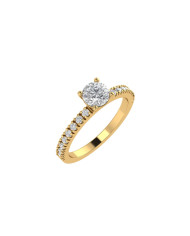 Round Pavè engagement ring 5.1mm