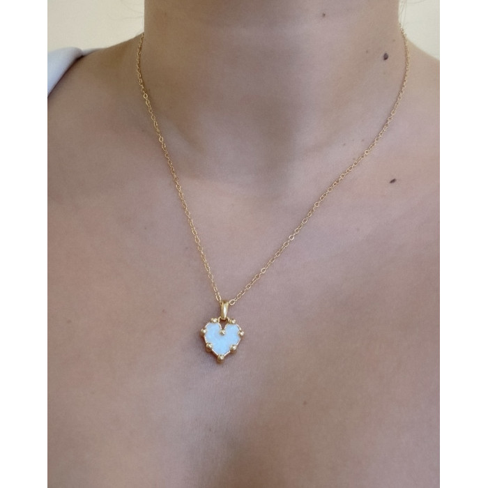 Collar Corazóa Midi Blanco