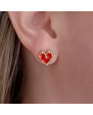 Pendientes Corazóa Mini Negro Pendientes Corazóa Mini Negro