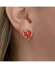 Pendientes Corazóa Midi Rosa Pendientes Corazóa Midi Rosa