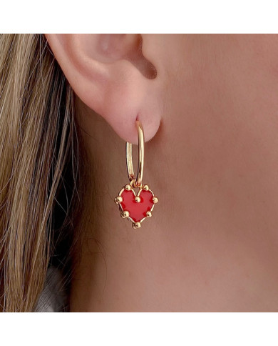 Argollas Corazóa Rojo Argollas Corazóa Rojo