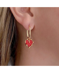 Argollas Corazóa Negro Argollas Corazóa Negro