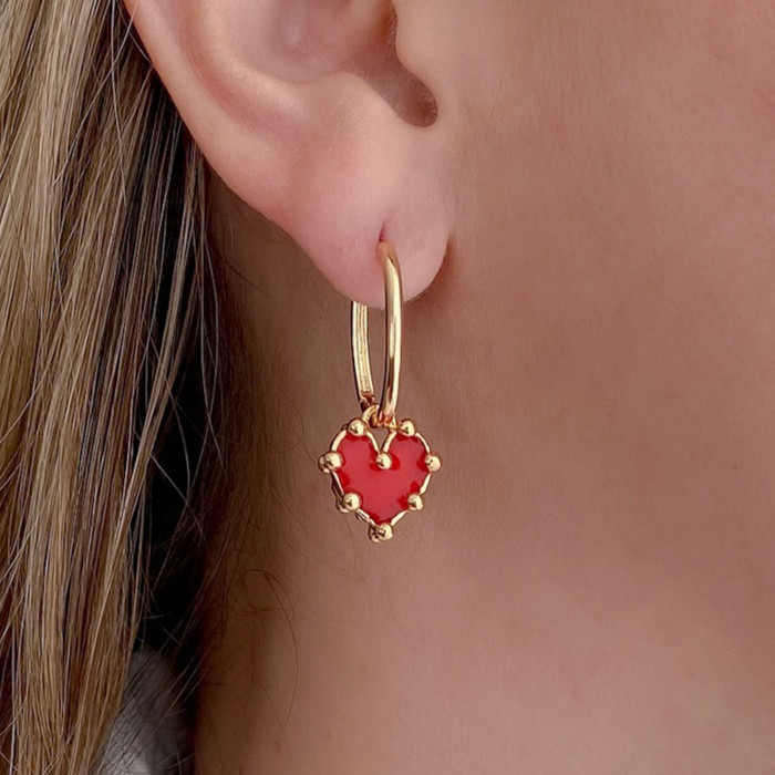 Argollas Corazóa Rojo Argollas Corazóa Rojo