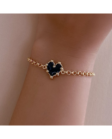 Pulsera Corazóa Midi Negro Pulsera Corazóa Midi Negro