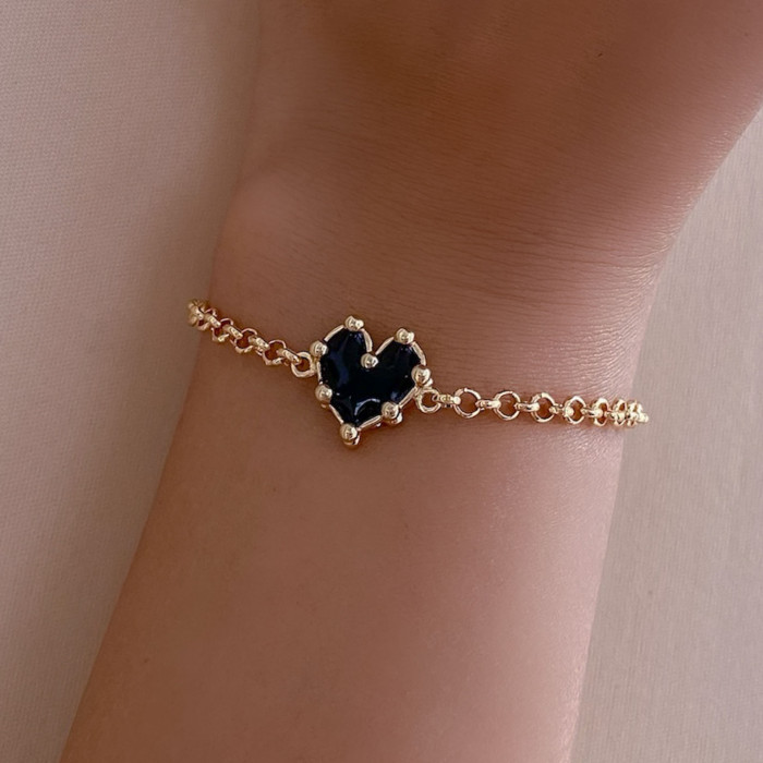 Pulsera Corazóa Midi Negro Pulsera Corazóa Midi Negro