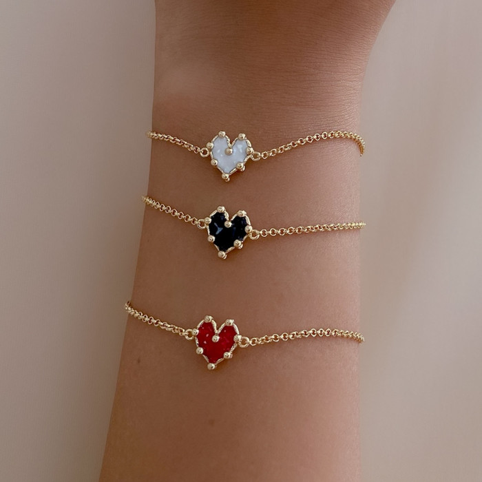 Pulsera Corazóa Mini Negro Pulsera Corazóa Mini Negro