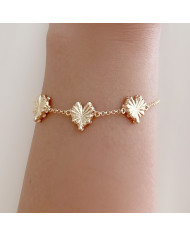 Pulsera Tres Corazóa Mini Rosa Pulsera Tres Corazóa Mini Rosa
