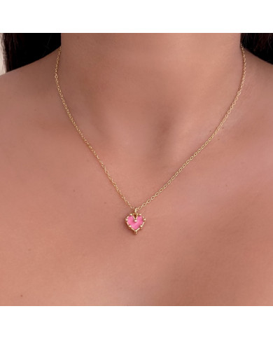 Collar Corazóa Mini Rosa Collar Corazóa Mini Rosa