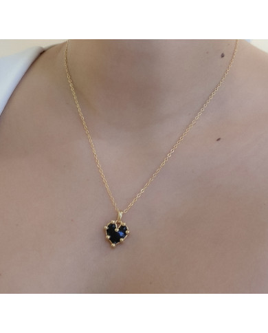 Collar Corazóa Midi Negro Collar Corazóa Midi Negro