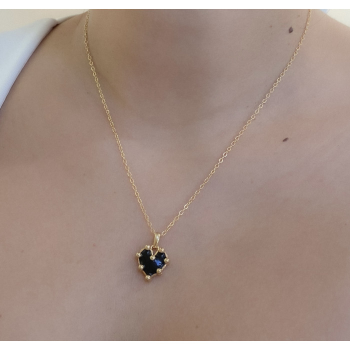 Collar Corazóa Midi Negro