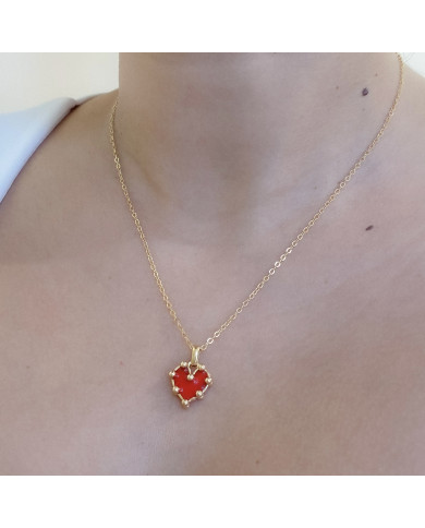 Collar Corazóa Midi Rojo Collar Corazóa Midi Rojo