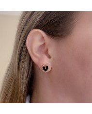 Pendientes Corazóa Mini Negro Pendientes Corazóa Mini Negro