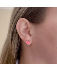 Pendientes Corazóa Mini Rosa Pendientes Corazóa Mini Rosa