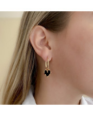 Argollas Corazóa Negro Argollas Corazóa Negro