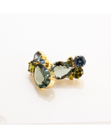 Pendientes Jannie Denim Olivo