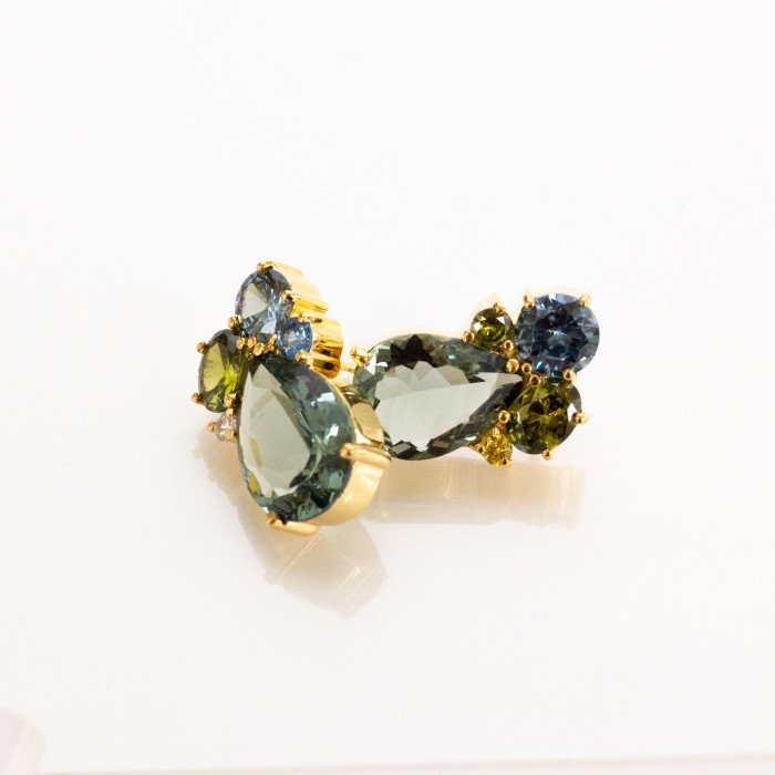 Pendientes Jannie Denim Olivo