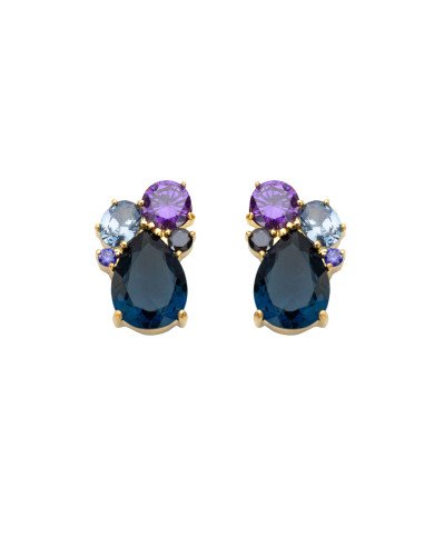 Pendientes Jannie Denim Lila