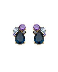 Pendientes Jannie Denim Lila