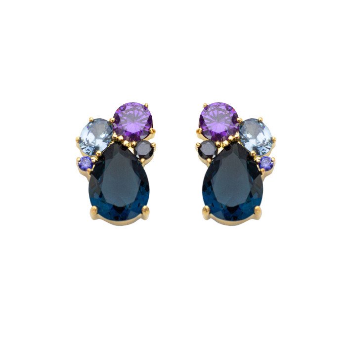 Pendientes Jannie Denim Lila