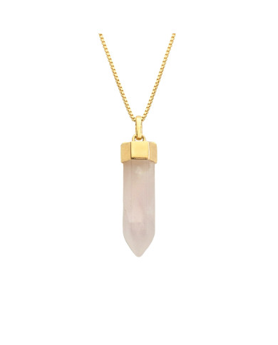 Collar Cuarzo Natural Rosa