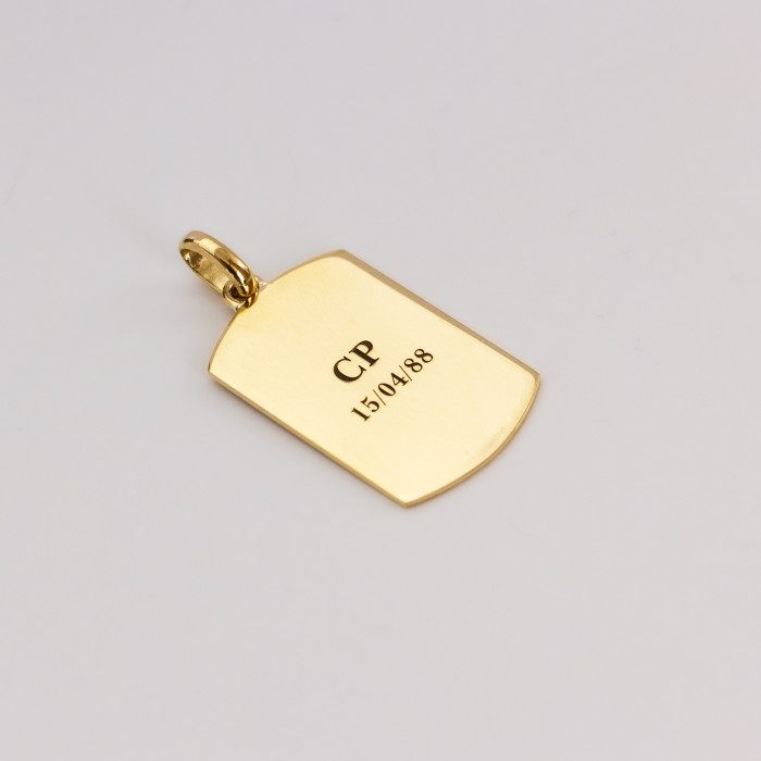 Dije Maxi Rectangular Oro18k