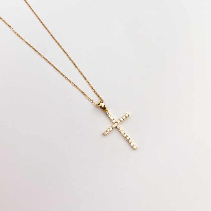 COLLAR CRUZ PAVE 24MM