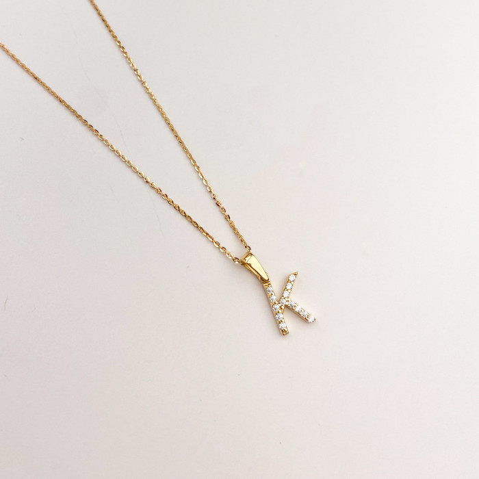 COLLAR INICIAL K PAVE MAXI