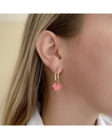 Argollas Corazóa Rosa