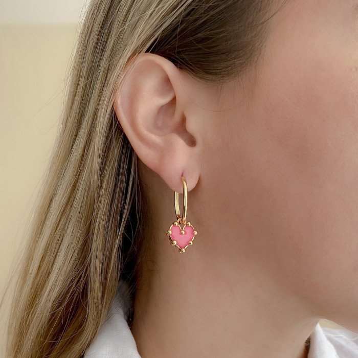 Argollas Corazóa Rosa