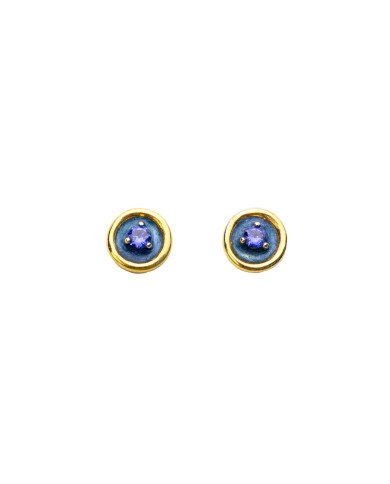 PENDIENTES PINTURA CIRCÓN AZUL