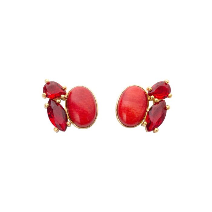 Pendientes Unik Rojos Coral Midi