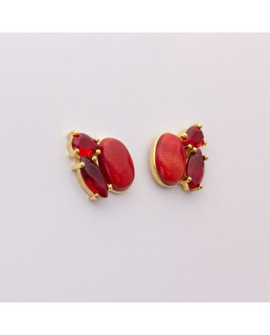 Pendientes Unik Rojos Coral Midi