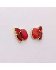 Pendientes Unik Rojos Coral Midi