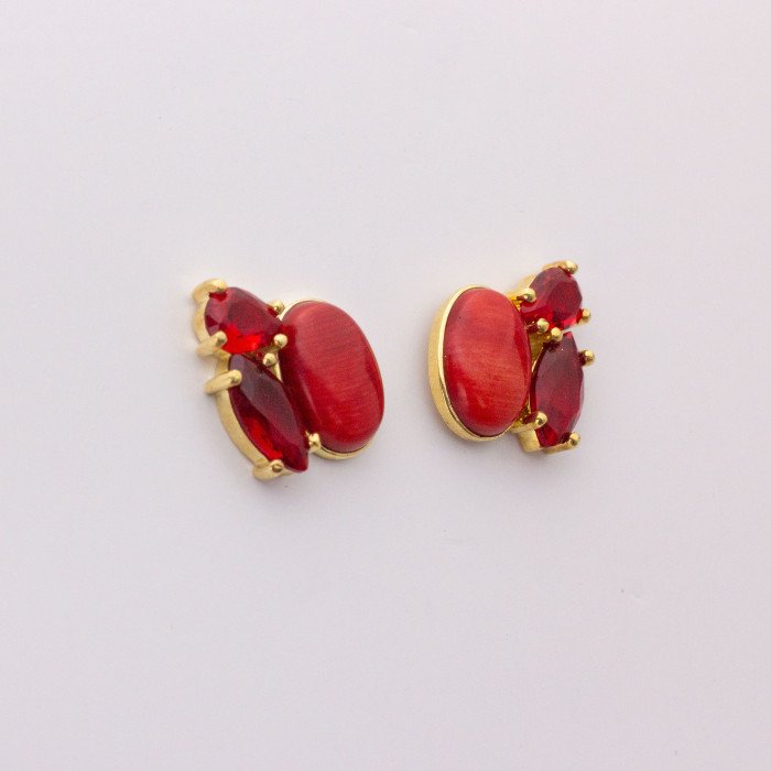 Pendientes Unik Rojos Coral Midi