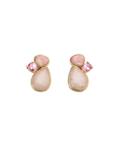 Pendientes Unik Cuarzo Rosa Midi
