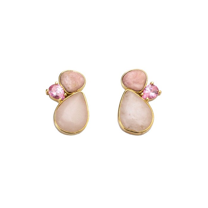 Pendientes Unik Cuarzo Rosa Midi