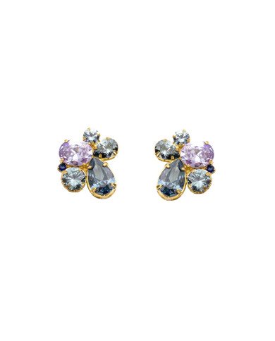 Pendientes Regina Denim Lila